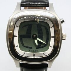 動作品 FOSSIL BIG TIC JR-8123 クオーツ式腕時計 2針+デジタル