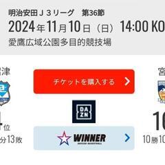 アスルクラロvs宮崎　S自由席チケット2枚