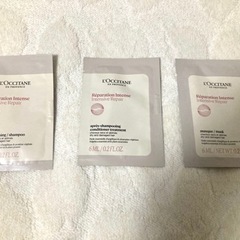ロクシタン・サンプル7袋:ファイブハーブス他:シャンプー③:コンディショナー③:ヘアパック①ヘアケア:携帯用の画像