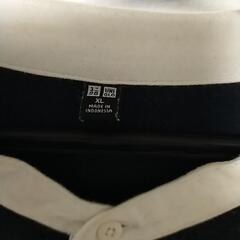 UNIQLO　ノーカラー　長袖　ポロシャツの画像