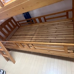 【中古良品】木製2段ベット　シングルサイズ　スノコベット2段　大人用　子供用の画像