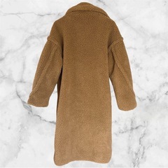 SHEIN❤テディーコート　レディース　ダブルボタン　ラペル襟の画像