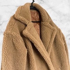 SHEIN❤テディーコート　レディース　ダブルボタン　ラペル襟の画像