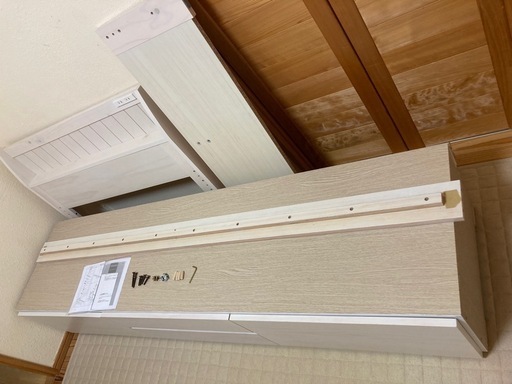 NITORI 収納付シングル枠　2コンセント　人気の白木目