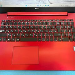 💗爆速i7第8💗特Ａ希少美品レッド・新品超速SSD256GB・Webｶﾒﾗ内蔵・Win11・NEC/Office2021付/15.6ｲﾝﾁ/メモリ8GB/無線/DVD・CD再生ｿﾌﾄ付　No.2411008の画像