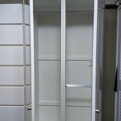 ニトリ　ワードロープ　ハンガーラック　白　の画像