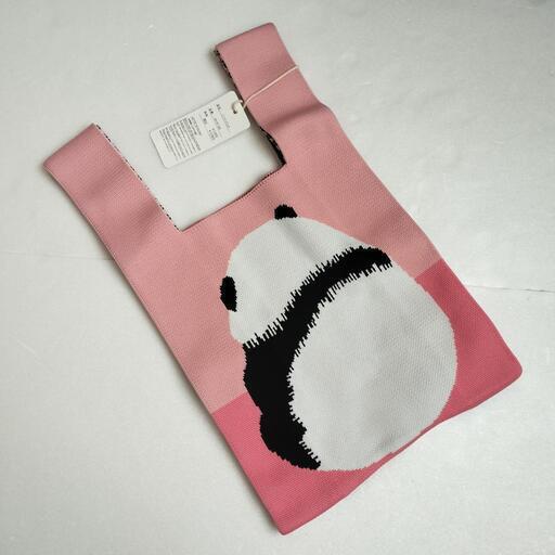 ♥️新品未使用♥️ニットバック　ミニバック　セカンドバック　エコバッグ　鞄　パンダ
