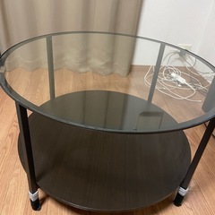 IKEA STRIND ガラステーブル　円形テーブル 廃番【STRIND】IKEA/イケア/サイドテーブル/テーブル - メルカリ