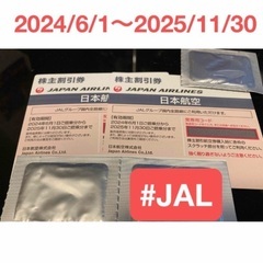 JAL 株主優待券 株主割引券 2枚 2025年11月30日まで