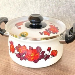 【未使用】象印 ホーロー鍋 美品 昭和レトロ 当時物