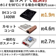 【新品同様】 IHコンロ IHクッキングヒーター 卓上 小型 一人暮らし 二人暮らし 1400W 高火力 火力調整6段階 保温 IH調理器 マグネットプラグ仕様 ブラック【引越しのため大量出品中】の画像