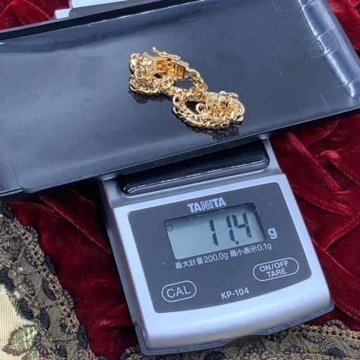 K18 喜平 6面ダブル　スターカット　11.4g 約18.5cm