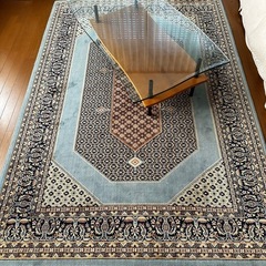 【無料】大塚家具で購入　変形デザイン　ガラステーブル