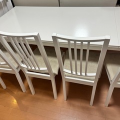 11/14までIKEA INGATORP 白いダイニングテーブルセットの画像