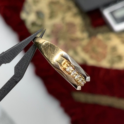 エステール　ハーフエタニティ　リング　K18 K18PG pt900 2.8g