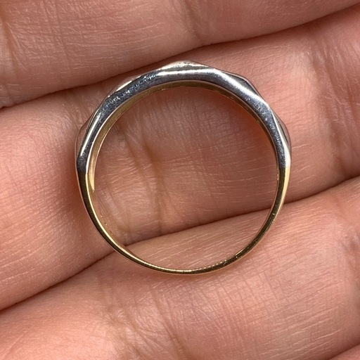 エステール　ハーフエタニティ　リング　K18 K18PG pt900 2.8g