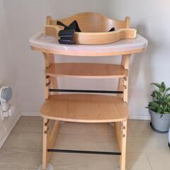 中古品　KATOJI プレミアムベビーチェアmamy  テーブル...