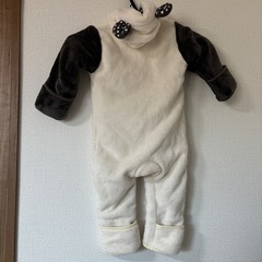 パンダ柄 モコモコ ロンパース 冬の画像