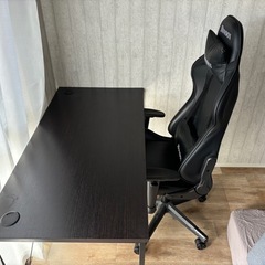 ワークデスク　ゲーミングチェア　セット　幅120cm