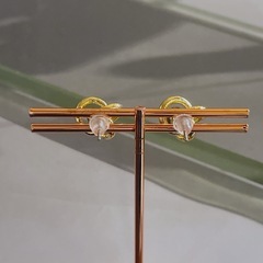 新品未使用　ピアス　ステンレス　ゴールドカラーの画像