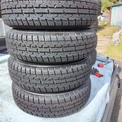 【未使用】155/80R13未使用未接地スタッドレスタイヤ＆中古...