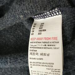 150cm裏起毛薄手パーカーの画像