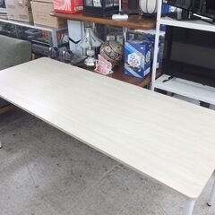 オフィスデスク 大型テーブル 幅180cm ナチュラル 作業台 ディスプレイテーブル スチール脚 塾 ミーティングテーブル ☆ 札幌市 北区 屯田 の画像