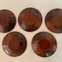 茶托　木製　5枚セットの画像
