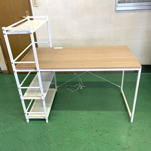 伊勢崎店【現状品】gi11-11 ラック付デスク  MRPE-1260 YAMAZEN ＊通電確認済