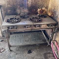 業務用　ガスコンロ　台　収納棚