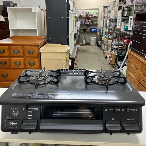 N2411-220 パロマ ガステーブル LPガス PA-S42B-1L 2022年製 通電確認済み 汚れあり 中古