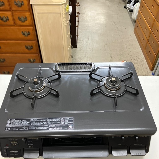 N2411-220 パロマ ガステーブル LPガス PA-S42B-1L 2022年製 通電確認済み 汚れあり 中古