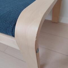 （解体可）イケア　チェア＆オットマン　椅子＆足置き（IKEA ポエング）の画像