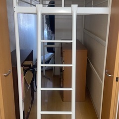 IKEA ロフトベッド　白の画像