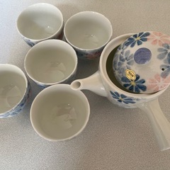 【有田焼/新品】急須+湯呑み5つセットの画像