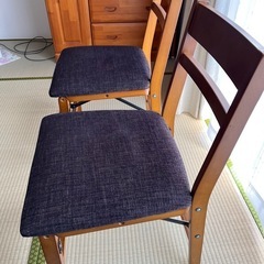 折りたたみダイニングチェア　4脚セットの画像