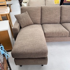 美品 ニトリ N シールド カウチソファ 3人掛け ブラウン ファブリック 超美品‼️】定価79,990円♪ ニトリ 187cm幅3人掛けカウチソファ