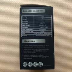 【未使用】スマート電球　アプリ連携 Smart LED bulb 2個入りの画像