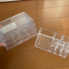 【1/1まで】メイク道具入れ　2点セット　クリアケース