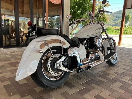 大幅値下げ❗️予備検査付き！YAMAHA ドラックスター1100 クラシック　VP13J ホワイトパール&シルバー　オールペイント　機関良好　消耗品交換