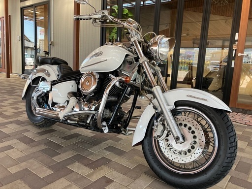 大幅値下げ❗️予備検査付き！YAMAHA ドラックスター1100 クラシック　VP13J ホワイトパール&シルバー　オールペイント　機関良好　消耗品交換
