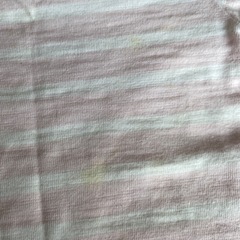 ピンクと白のストライプ 七分丈ワンピースの画像