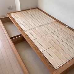 ehsiaoeh 無印　収納付き　シングルベッド 収納ベッド・シングル・オーク材 | 無印良品