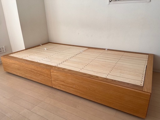 無印良品　シングルベッド　収納付き