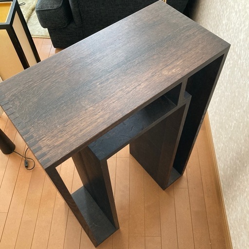 無垢材スツール　ブラック
