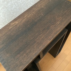 無垢材スツール　ブラックの画像