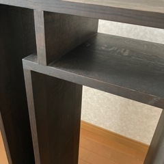 無垢材スツール　ブラックの画像