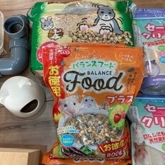 (取引済)ハムスター飼育　マット　トイレ砂　フード