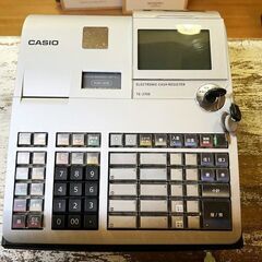 カシオ/CASIO 20部門 軽減税率対応 電子 レジスター TE-2700 カギ付き 店舗用品 レジ 大型液晶レジスター