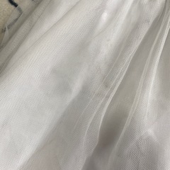 黒白チェック柄のチュールワンピース 120cmの画像